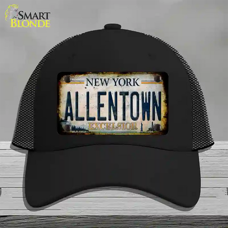 Allentown Excelsior New York Rusty Novelty License Plate Hat Tag Mesh / Black