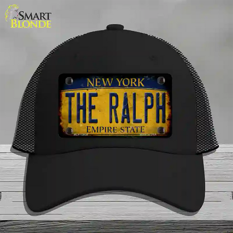 The Ralph New York Rusty Novelty License Plate Hat Tag Mesh / Black