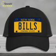 Bills NY Yellow Novelty License Plate Hat Tag Mesh / Black