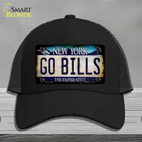 Go Bills New York Rusty Novelty License Plate Hat Tag Mesh / Black