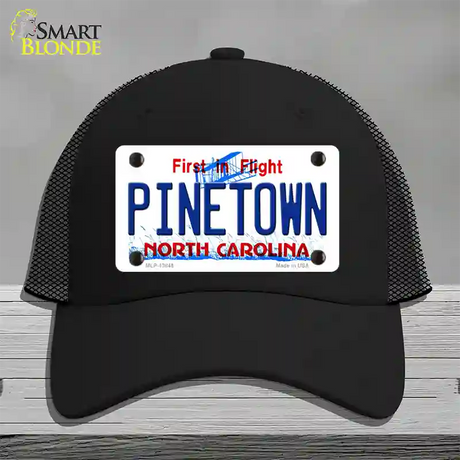 Pinetown North Carolina Novelty License Plate Hat Tag Mesh / Black