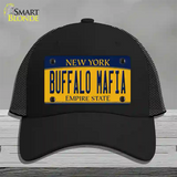 Buffalo Mafia NY Yellow Novelty License Plate Hat Tag Mesh / Black