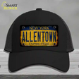 Allentown NY Yellow Rusty Novelty License Plate Hat Tag Mesh / Black