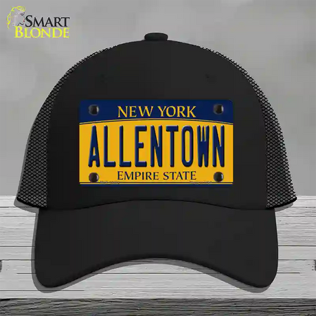 Allentown NY Yellow Novelty License Plate Hat Tag Mesh / Black