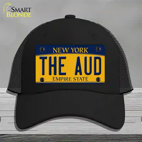 The Aud NY Yellow Novelty License Plate Hat Tag Mesh / Black