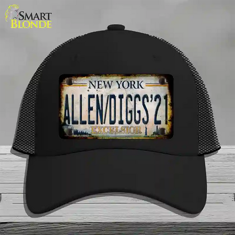 Allen Diggs 21 NY Excelsior Rusty Novelty License Plate Hat Tag Mesh / Black