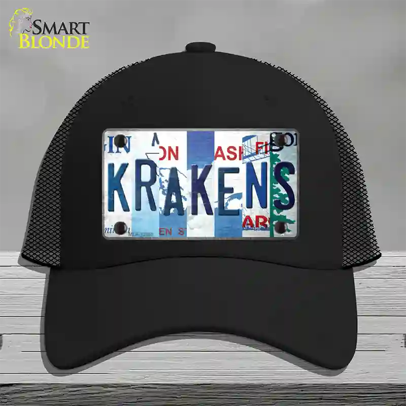 Krakens Strip Art Novelty License Plate Hat Tag Mesh / Black