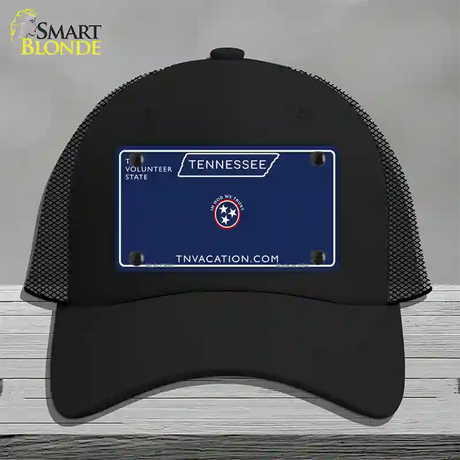 Blank Tennessee Blue Novelty License Plate Hat Tag Mesh / Black