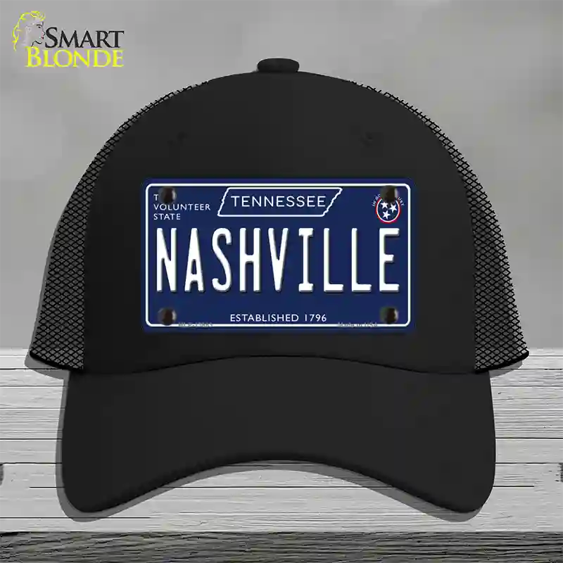 Nashville Tennessee Blue Novelty License Plate Hat Tag Mesh / Black