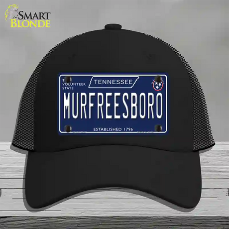 Murfreesboro Tennessee Blue Novelty License Plate Hat Tag Mesh / Black