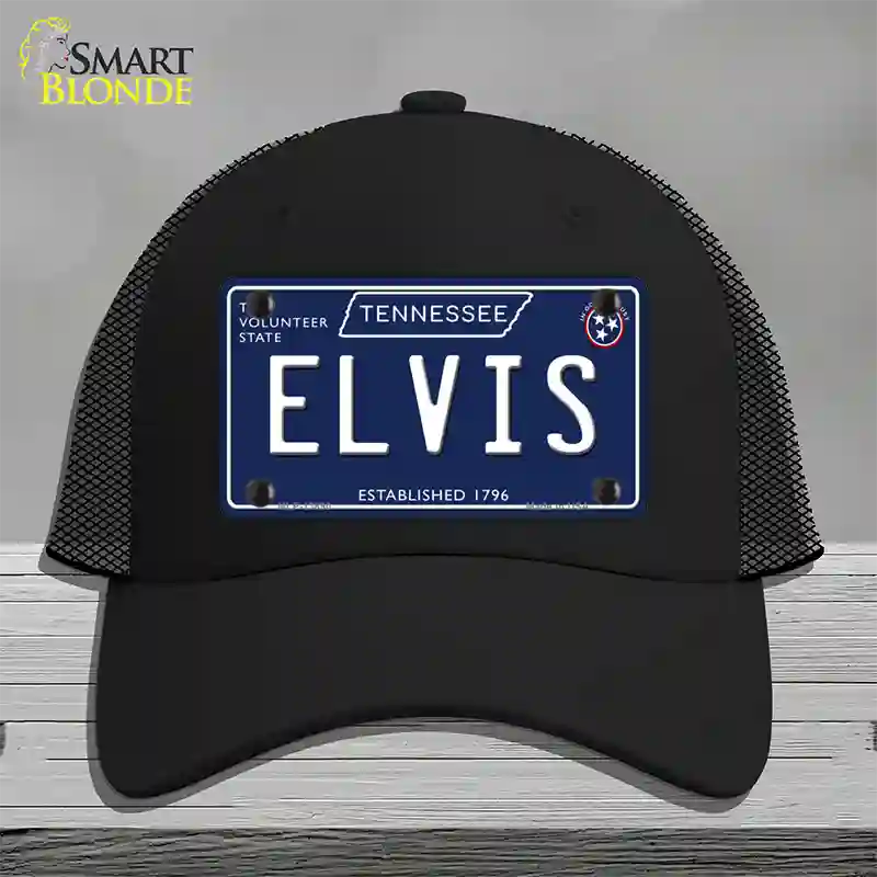 Elvis Tennessee Blue Novelty License Plate Hat Tag Mesh / Black