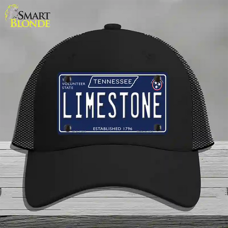 Limestone Tennessee Blue Novelty License Plate Hat Tag Mesh / Black