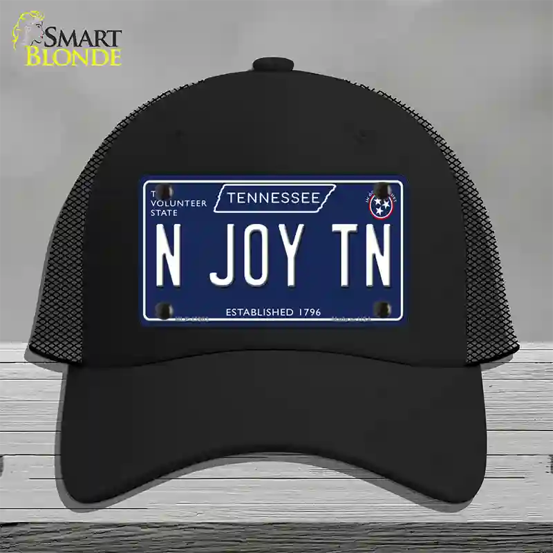 N Joy TN Tennessee Blue Novelty License Plate Hat Tag Mesh / Black