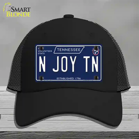 N Joy TN Tennessee Blue Novelty License Plate Hat Tag Mesh / Black