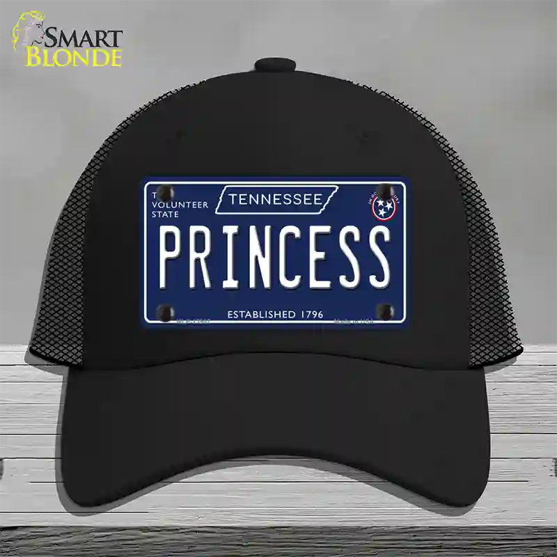 Princess Tennessee Blue Novelty License Plate Hat Tag Mesh / Black