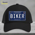 Biker Tennessee Blue Novelty License Plate Hat Tag Mesh / Black