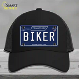 Biker Tennessee Blue Novelty License Plate Hat Tag Mesh / Black