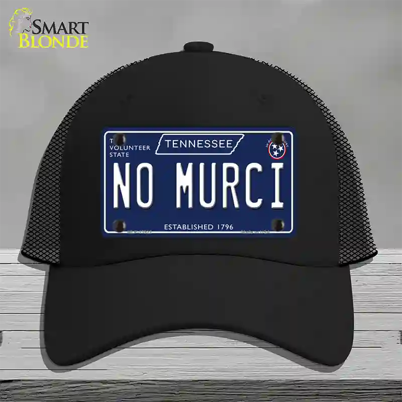 No Murci Tennessee Blue Novelty License Plate Hat Tag Mesh / Black