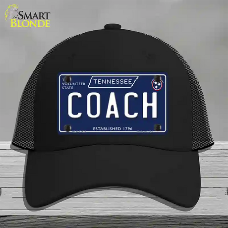 Coach Tennessee Blue Novelty License Plate Hat Tag Mesh / Black