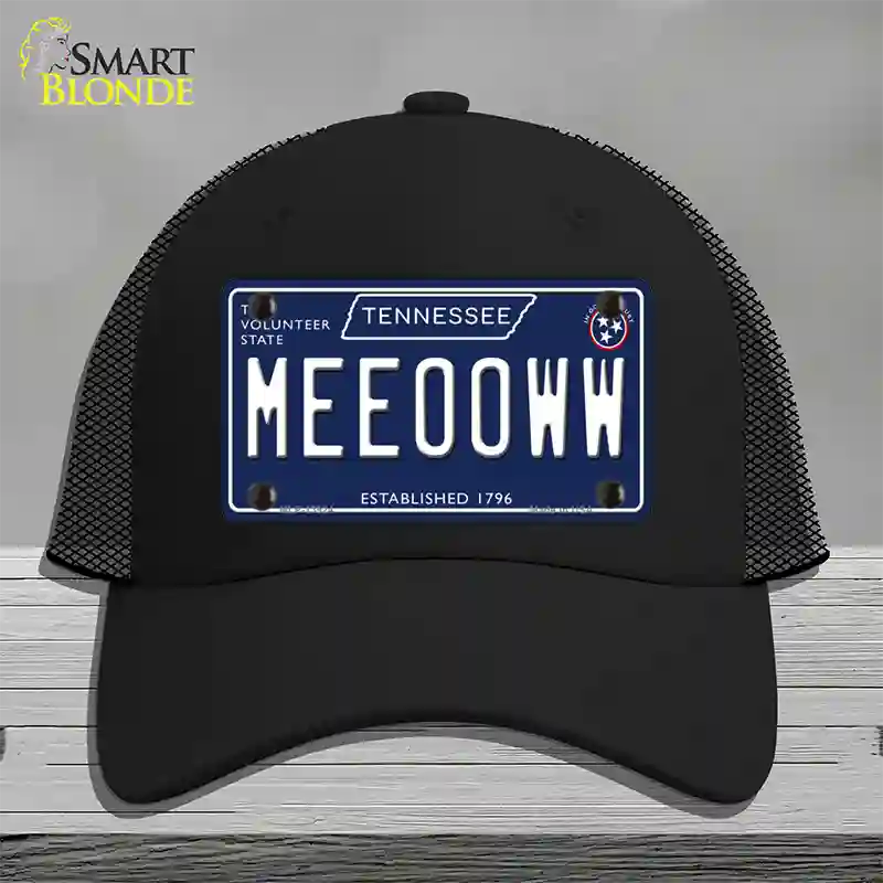 Meeooww Tennessee Blue Novelty License Plate Hat Tag Mesh / Black