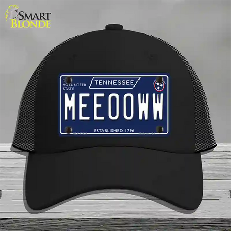 Meeooww Tennessee Blue Novelty License Plate Hat Tag Mesh / Black