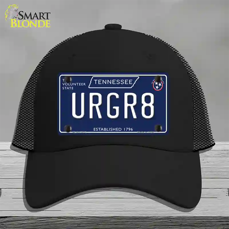 URGR8 Tennessee Blue Novelty License Plate Hat Tag Mesh / Black