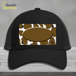 Brown White Giraffe Center Oval Novelty License Plate Hat Mesh / Black