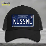 Kiss Me Tennessee Blue Novelty License Plate Hat Tag Mesh / Black