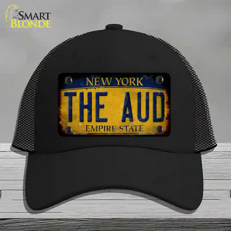 The Aud New York Yellow Novelty License Plate Hat Tag Mesh / Black