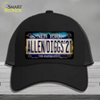 Allen Diggs 21 NY Blue Novelty License Plate Hat Tag Mesh / Black