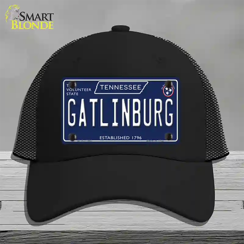 Gatlinburg Tennessee Blue Novelty License Plate Hat Tag Mesh / Black