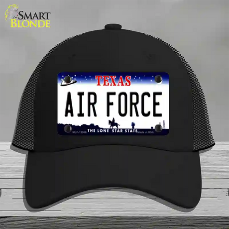 Texas Air Force Novelty License Plate Hat Tag Mesh / Black