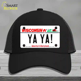 Ya Ya Wisconsin Novelty License Plate Hat Tag Mesh / Black