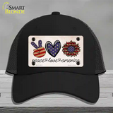 Peace Love America Novelty License Plate Hat Tag Mesh / Black