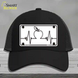 Apple Heart Beat Novelty License Plate Hat Tag Mesh / Black