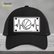 Basketball Heart Beat Novelty License Plate Hat Tag Mesh / Black