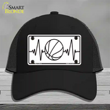 Basketball Heart Beat Novelty License Plate Hat Tag Mesh / Black