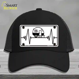 Camping Heart Beat Novelty License Plate Hat Tag Mesh / Black