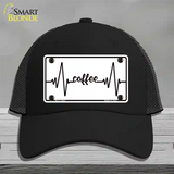 Coffee Heart Beat Novelty License Plate Hat Tag Mesh / Black