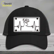 Deer Heart Beat Novelty License Plate Hat Tag Mesh / Black