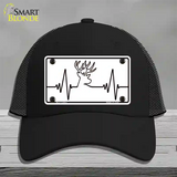 Deer Heart Beat Novelty License Plate Hat Tag Mesh / Black