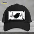 Football Heart Beat Novelty License Plate Hat Tag Mesh / Black