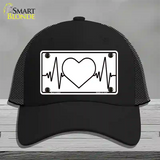 Love Heart Beat Novelty License Plate Hat Tag Mesh / Black