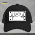 Sewing Heart Beat Novelty License Plate Hat Tag Mesh / Black