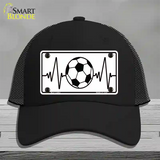 Soccer Heart Beat Novelty License Plate Hat Tag Mesh / Black