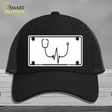 Stethoscope Heart Beat Novelty License Plate Hat Tag Mesh / Black