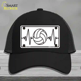 Volleyball Heart Beat Novelty License Plate Hat Tag Mesh / Black