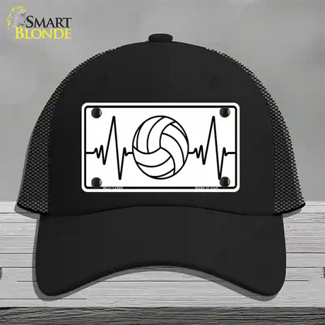 Volleyball Heart Beat Novelty License Plate Hat Tag Mesh / Black