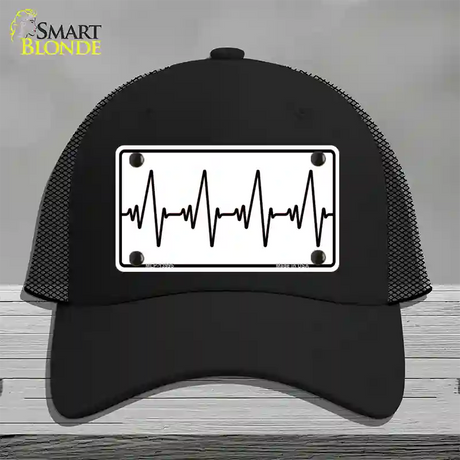 Heart Beats Novelty License Plate Hat Tag Mesh / Black