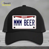 MMM Beer Ohio Novelty License Plate Hat Tag Mesh / Black